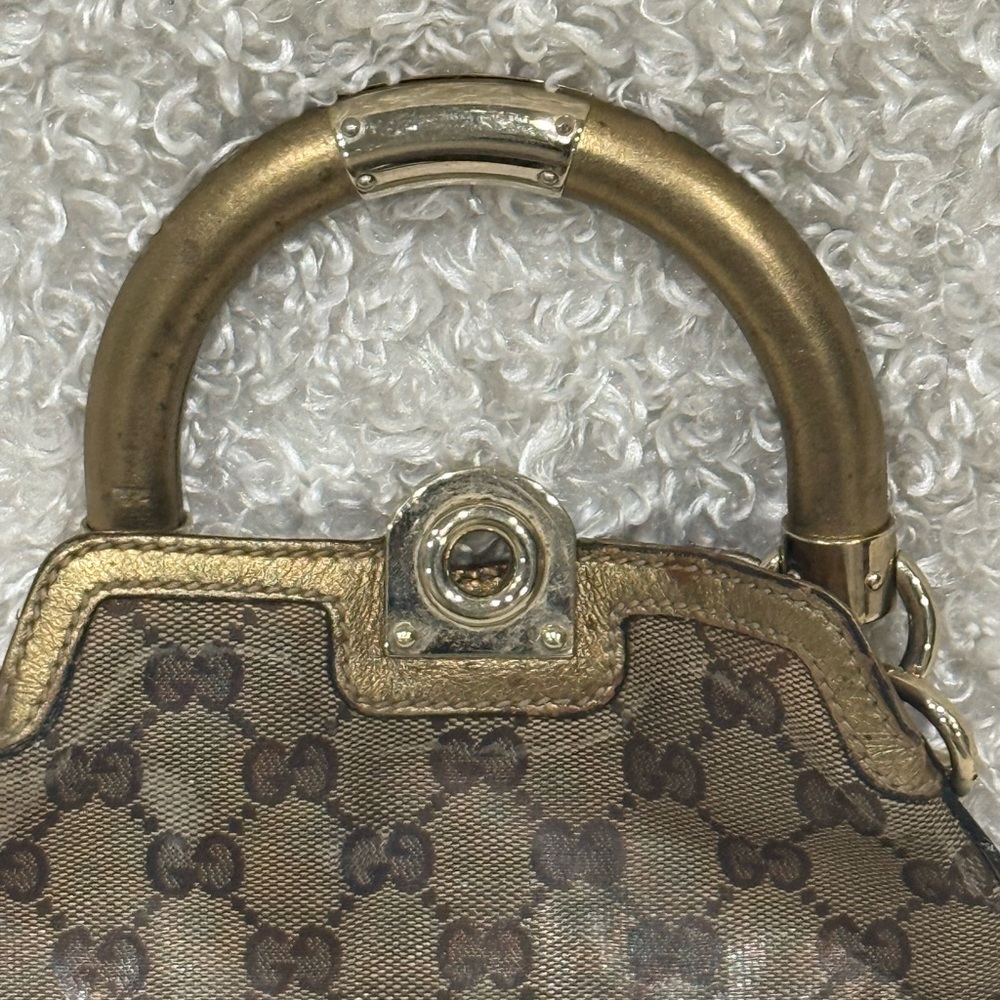 Gucci Indi Mini Brown and Gold Women's Handbag - Picture 4 of 14